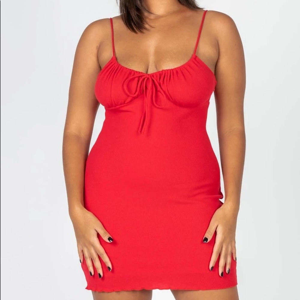 Princess Polly Red Slow Dancing Mini Dress Size 2